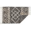imageDII Textured Woven Rug Collection HandLoomed Shag Printed 2x3 Ft Chenille Stripe French BlueScandinavian Black
