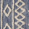 imageDII Textured Woven Rug Collection HandLoomed Shag Printed 2x3 Ft Chenille Stripe French BlueScandinavian French Blue