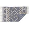 imageDII Textured Woven Rug Collection HandLoomed Shag Printed 2x3 Ft Chenille Stripe French BlueScandinavian French Blue