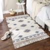imageDII Textured Woven Rug Collection HandLoomed Shag Printed 2x3 Ft Chenille Stripe French BlueSouthwestern StoneBlue