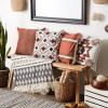 imageDII Throw Pillow Cover Collection Decorative Square 18x18 Clay Aztec Prints 4 PieceClay Aztec Prints
