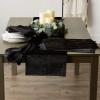 imageDII Velvet Collection Tabletop Table Runner 14x108 CreamBlack