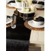 imageDII Velvet Collection Tabletop Table Runner 14x108 CreamBlack
