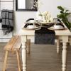imageDII Velvet Collection Tabletop Table Runner 14x108 CreamBlack