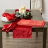 imageDII Velvet Collection Tabletop Table Runner 14x108 CreamRed