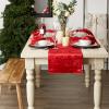 imageDII Velvet Collection Tabletop Table Runner 14x108 CreamRed