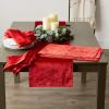 imageDII Velvet Collection Tabletop Table Runner 14x108 CreamRed
