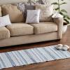 imageDII Woven Rugs Collection Handloomed Paper Chindi 2 x 3 Ft StoneStonewash Blue