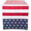 imageDII 4th of July Stars ampamp Stripes Tabletop Collection Napkin Set 20x20 Red White ampamp Blue 6 PieceTable Runner  14x54