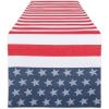 imageDII 4th of July Stars ampamp Stripes Tabletop Collection Napkin Set 20x20 Red White ampamp Blue 6 PieceTable Runner  14x72