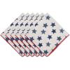 imageDII Americana Multistripe Collection 4th of July Tabletop Napkin Set 20x20 Antique Blue Stars 6 PieceAntique Blue Stars