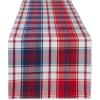 imageDII Americana Plaid Table Top Collection Table Runner 14x72 Red White ampamp BlueRed  White   Blue