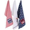 imageDII Patriotic Dish Towel Set 18x28 Decorative Kitchen Towels Red White ampamp Boom 3 CountRed White  Boom
