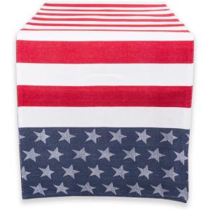 imageDII 4th of July Stars ampamp Stripes Tabletop Collection Napkin Set 20x20 Red White ampamp Blue 6 PieceTable Runner  14x54