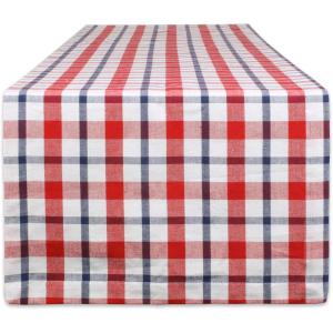 imageDII American Plaid Table Top Collection for Everyday Use Summer CookOuts Barbeques Picnics IndoorOutdoor Entertaining 100 Cotton Machine Washable Tablecloth 52x52Table Runner  14x108