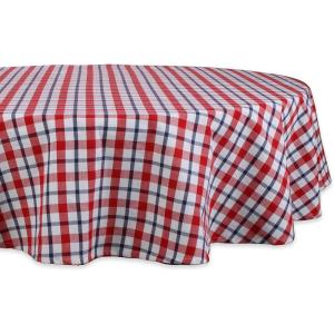 imageDII American Plaid Table Top Collection for Everyday Use Summer CookOuts Barbeques Picnics IndoorOutdoor Entertaining 100 Cotton Machine Washable Tablecloth 52x5270 Round