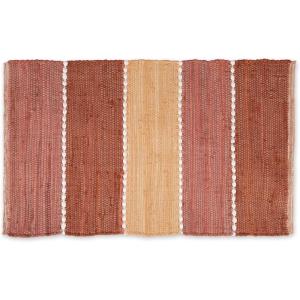 imageDII Chindi Rug Collection Reversible Recycled Yarn HandDyed 2 Ft 3in x 6 Ft DenimSpice