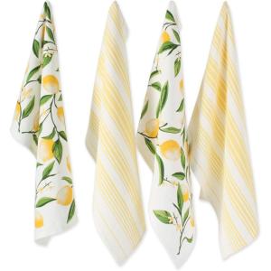 imageDII Lemon Bliss Kitchen Collection Dishtowel Set 4 CountDishtowel Set Pack of 12