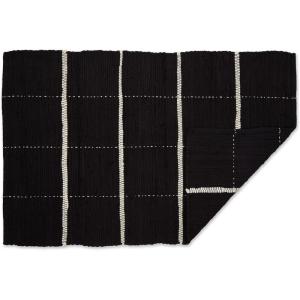 imageDII Modern Farmhouse Cotton Chindi Rug Collection 23quotx6 Cream ampamp BlackBlack  Cream