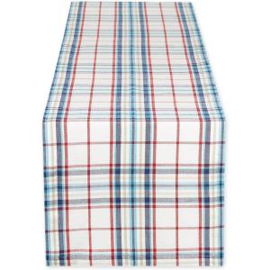 imageDII Nantucket Kitchen Collection Cotton Machine Washable Tablecloth 52x52Table Runner  14x72