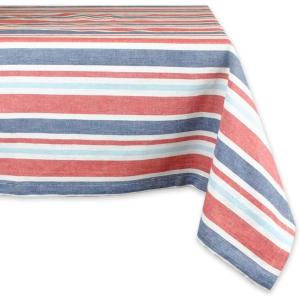 imageDII Patriotic Stripes 4th of July Tabletop Collection Tablecloth 60x120 Red White and Blue Band120 x 60 Rectangular