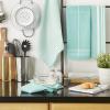imageDII Assorted Woven Dishtowel Collection Classic Oversized 20x28 Black 5 PieceAqua