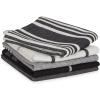 imageDII Assorted Woven Dishtowel Collection Classic Oversized 20x28 Black 5 PieceBlack