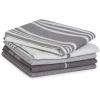 imageDII Assorted Woven Dishtowel Collection Classic Oversized 20x28 Black 5 PieceGray