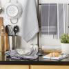 imageDII Assorted Woven Dishtowel Collection Classic Oversized 20x28 Black 5 PieceGray