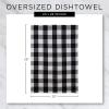 imageDII Assorted Woven Dishtowel Collection Classic Oversized 20x28 Black 5 PieceGray