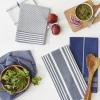 imageDII Assorted Woven Dishtowel Collection Classic Oversized 20x28 Black 5 PieceNautical Blue