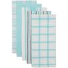 imageDII Assorted Woven Kitchen Dishtowel Set 18x28 Black 5 PieceAqua