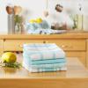 imageDII Assorted Woven Kitchen Dishtowel Set 18x28 Black 5 PieceAqua
