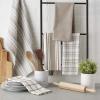 imageDII Assorted Woven Kitchen Dishtowel Set 18x28 Black 5 PieceBrown