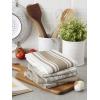 imageDII Assorted Woven Kitchen Dishtowel Set 18x28 Black 5 PieceBrown
