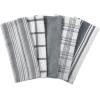 imageDII Assorted Woven Kitchen Dishtowel Set 18x28 Black 5 PieceGray