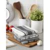 imageDII Assorted Woven Kitchen Dishtowel Set 18x28 Black 5 PieceGray