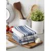 imageDII Assorted Woven Kitchen Dishtowel Set 18x28 Black 5 PieceStone Blue