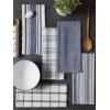 imageDII Assorted Woven Kitchen Dishtowel Set 18x28 Black 5 PieceStone Blue