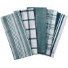 imageDII Assorted Woven Kitchen Dishtowel Set 18x28 Black 5 PieceTeal