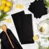 imageDII Basic Solid Dishtowel Collection Cotton Flat Woven Small Set 18x28 White 6 PieceBlack