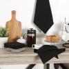 imageDII Basic Solid Dishtowel Collection Cotton Flat Woven Small Set 18x28 White 6 PieceBlack