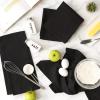 imageDII Basic Solid Dishtowel Collection Cotton Flat Woven Small Set 18x28 White 6 PieceBlack