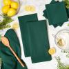 imageDII Basic Solid Dishtowel Collection Cotton Flat Woven Small Set 18x28 White 6 PieceDark Green