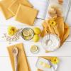 imageDII Basic Solid Dishtowel Collection Cotton Flat Woven Small Set 18x28 White 6 PieceHoney Gold