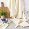 imageDII Basic Solid Dishtowel Collection Cotton Flat Woven Small Set 18x28 White 6 PieceNatural