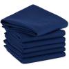 imageDII Basic Solid Dishtowel Collection Cotton Flat Woven Small Set 18x28 White 6 PieceNautical Blue