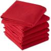 imageDII Basic Solid Dishtowel Collection Cotton Flat Woven Small Set 18x28 White 6 PieceTango Red