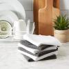 imageDII Basic Terry Collection Cotton Chef Dishcloth 12x12 Eggplant 6 PieceMineral Gray