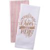imageDII Christmas Tea Towels Decorative Kitchen Dish Towel Set 18x28 Pop Fizz Clink 2 PieceCheer